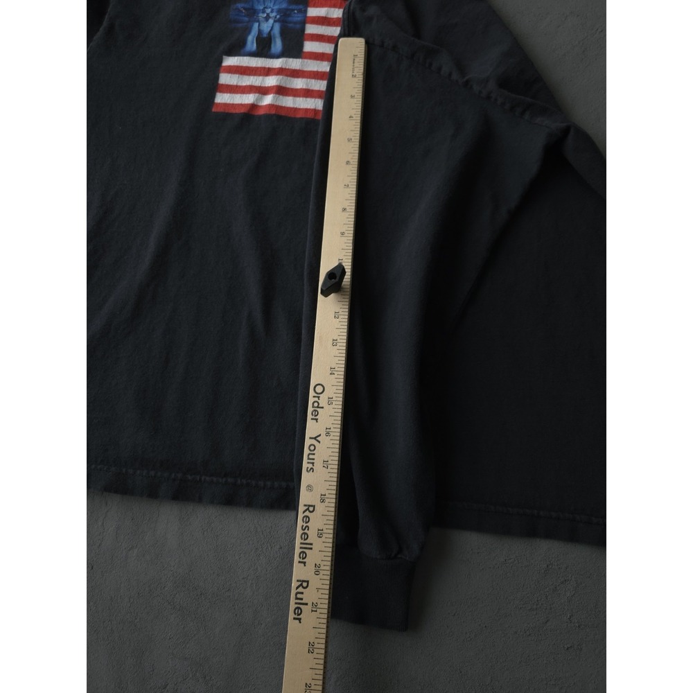 Vintage 2000s Y2K Ozz Bless America Ozzy Osbourne Long Sleeve Black T-shirt XL - Picture 8 of 9